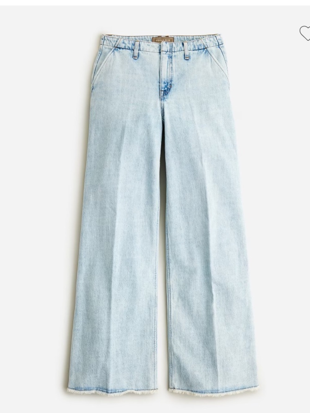 Point Sur NEW J Crew Limited Edition Puddle Wide Leg Jeans BDW Wash Size 33 16